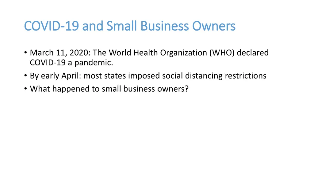 covid covid 19 and small business owners