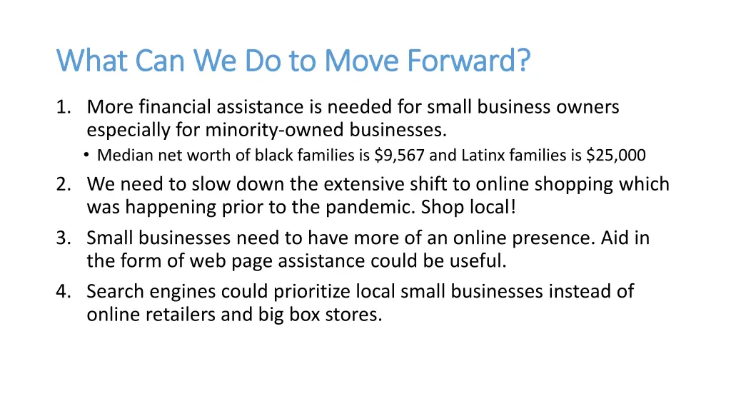 what can we what can we do to move forward