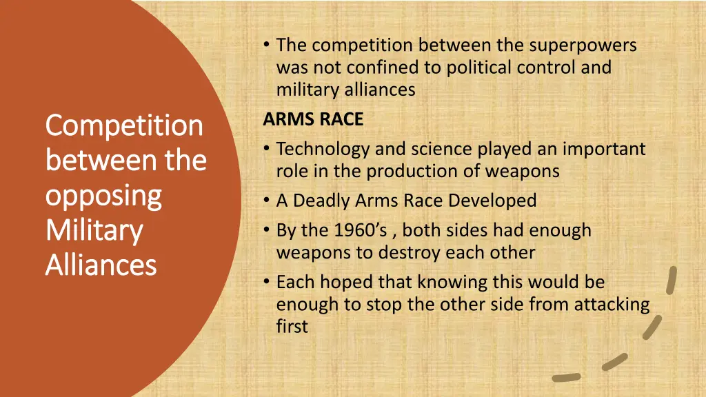 the competition between the superpowers