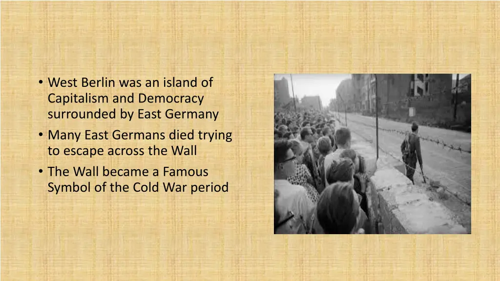 west berlin was an island of capitalism
