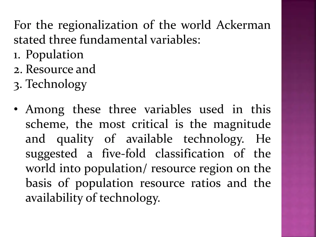 for the regionalization of the world ackerman