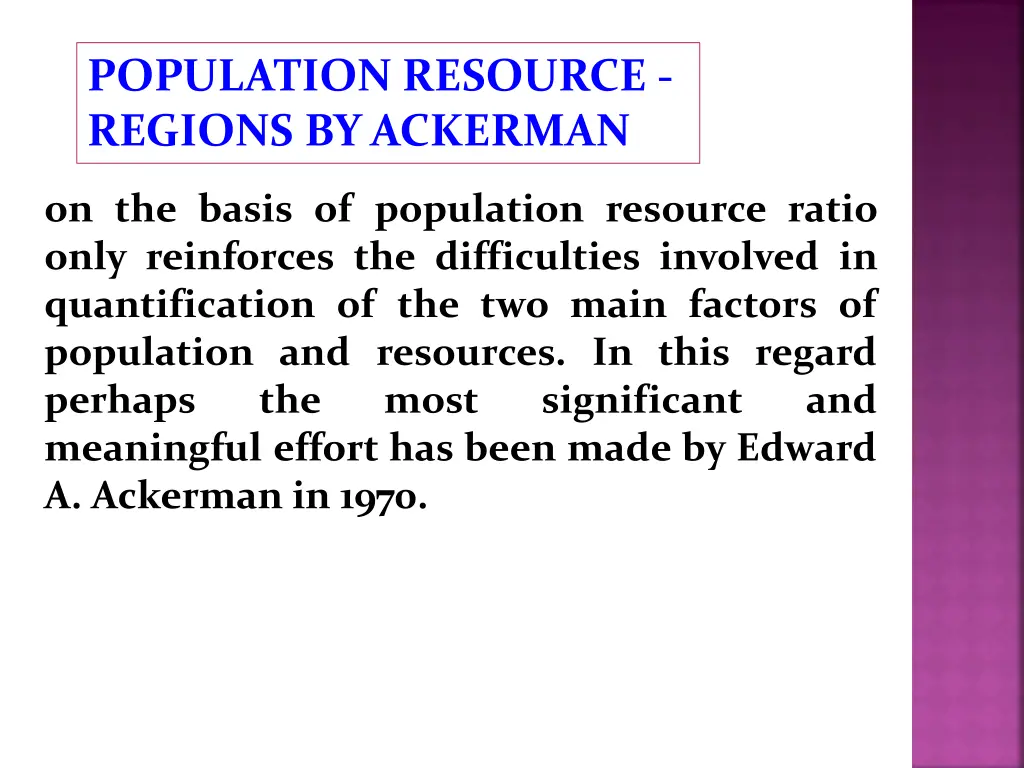 population resource regions by ackerman
