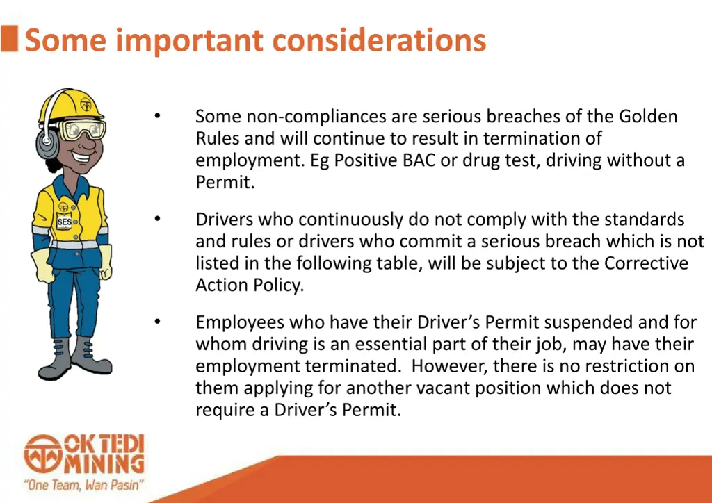 some important considerations