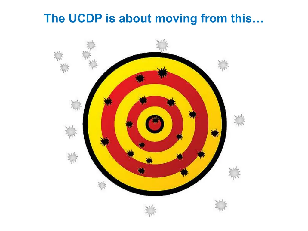 the ucdp is about moving from this