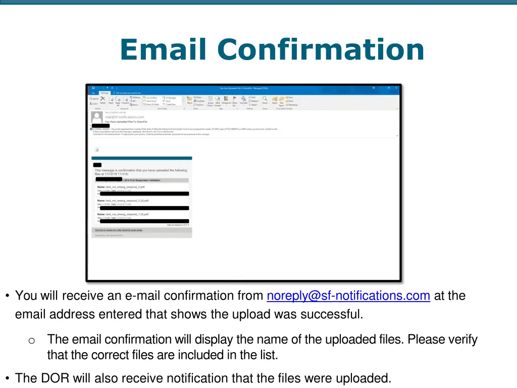 email confirmation