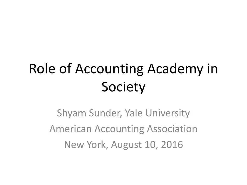 role of accounting academy in society