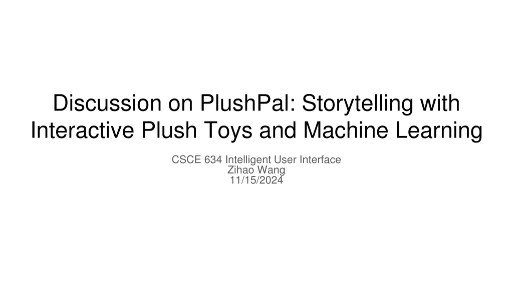 discussion on plushpal storytelling with