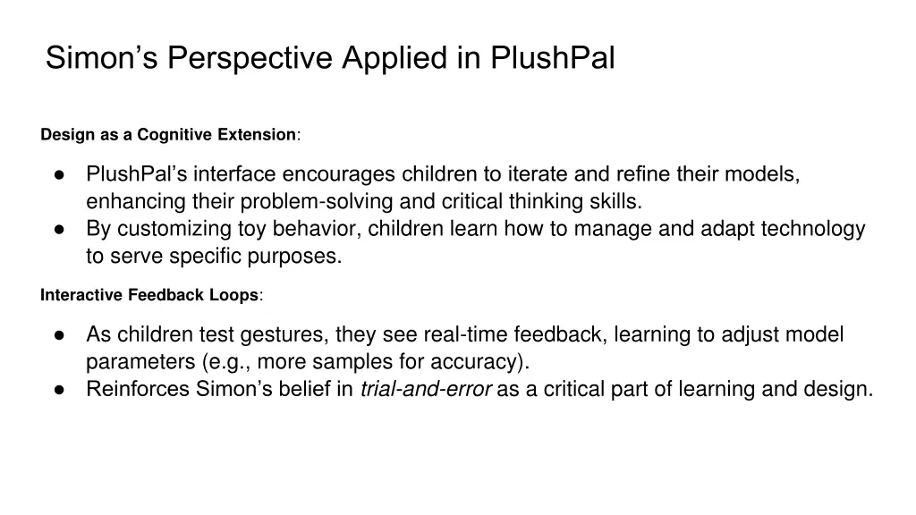 simon s perspective applied in plushpal