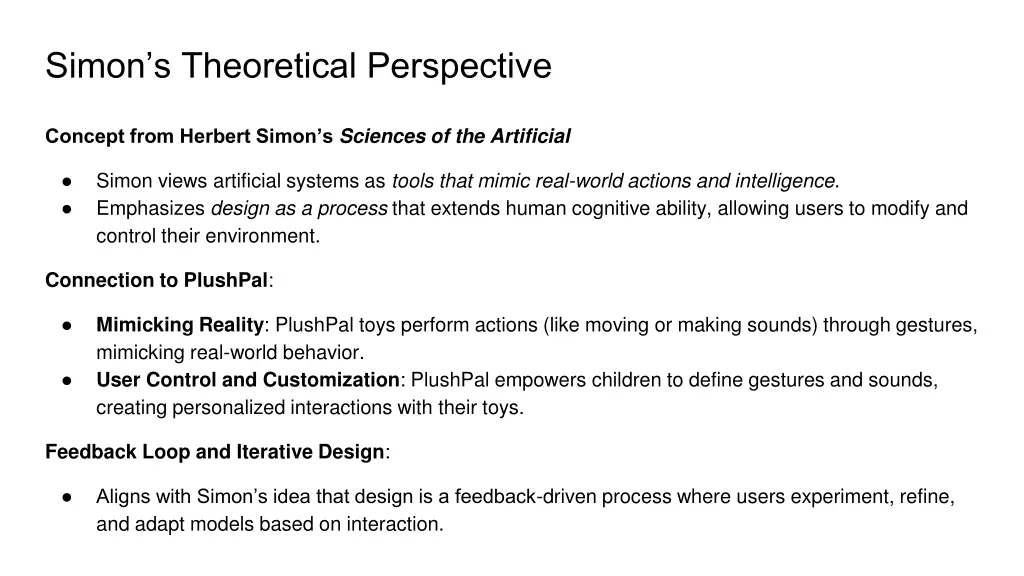 simon s theoretical perspective