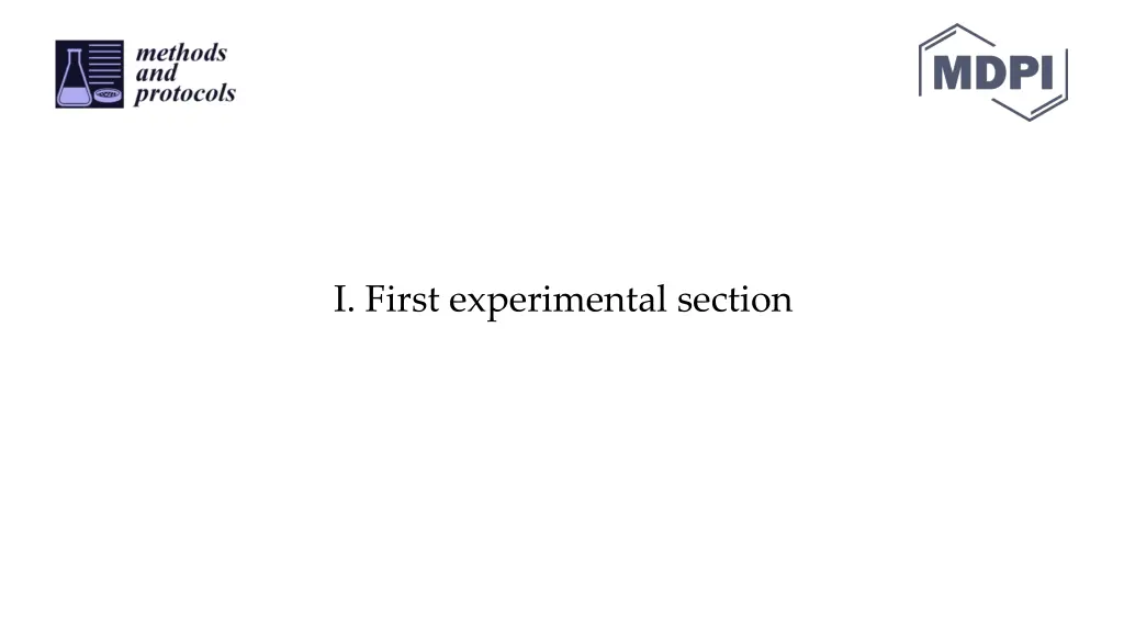 i first experimental section