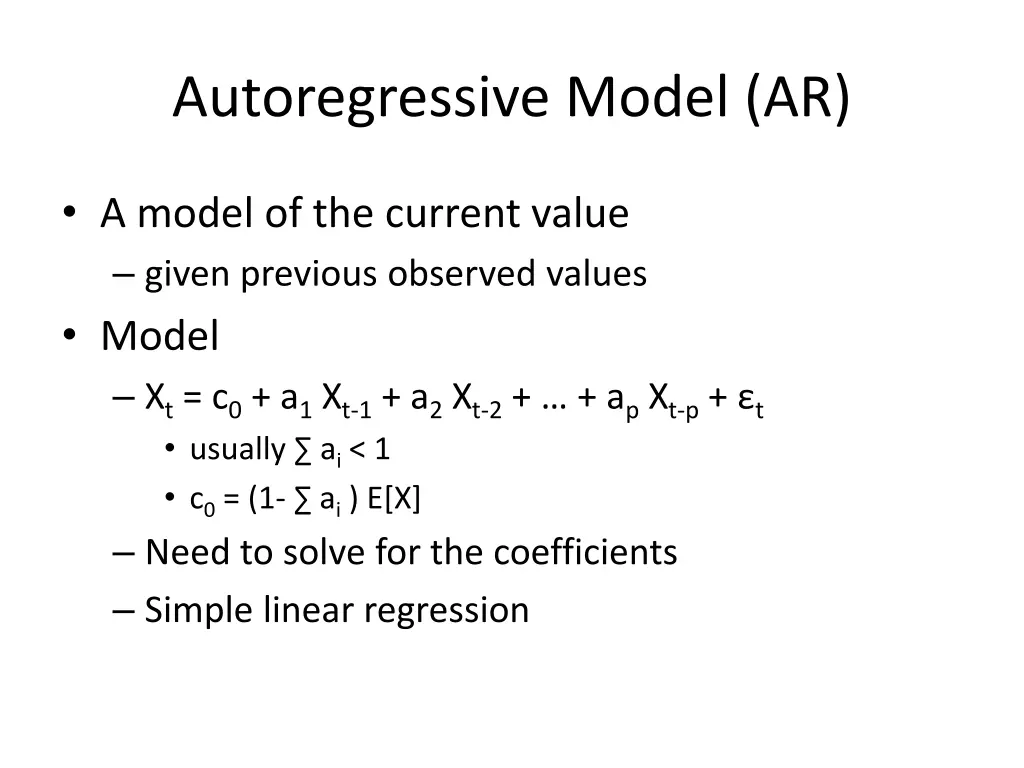 autoregressive model ar