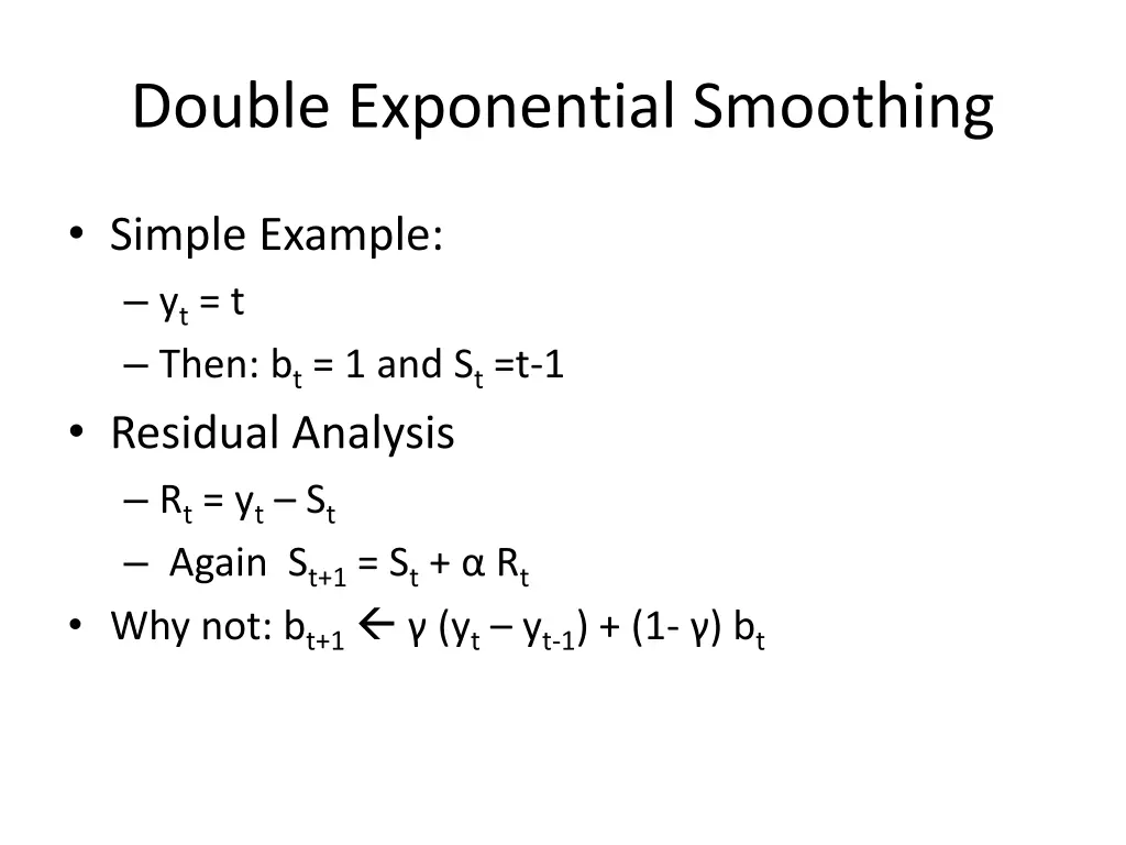 double exponential smoothing 1