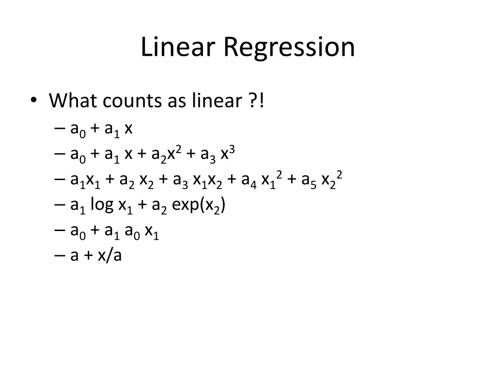 linear regression