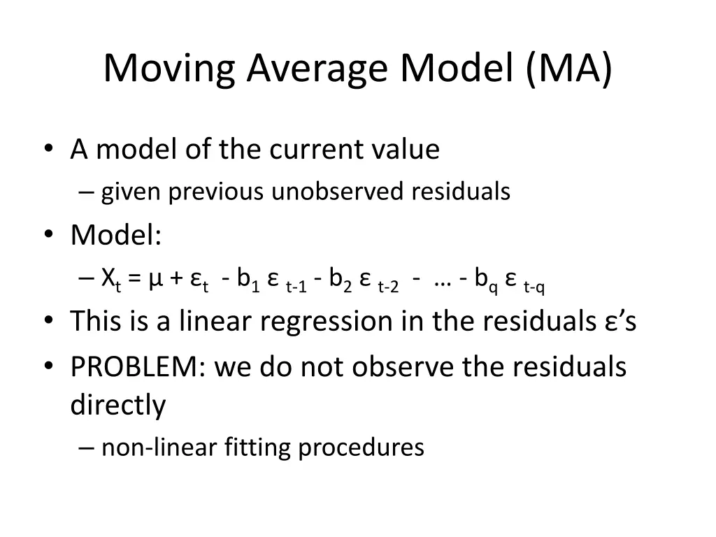 moving average model ma