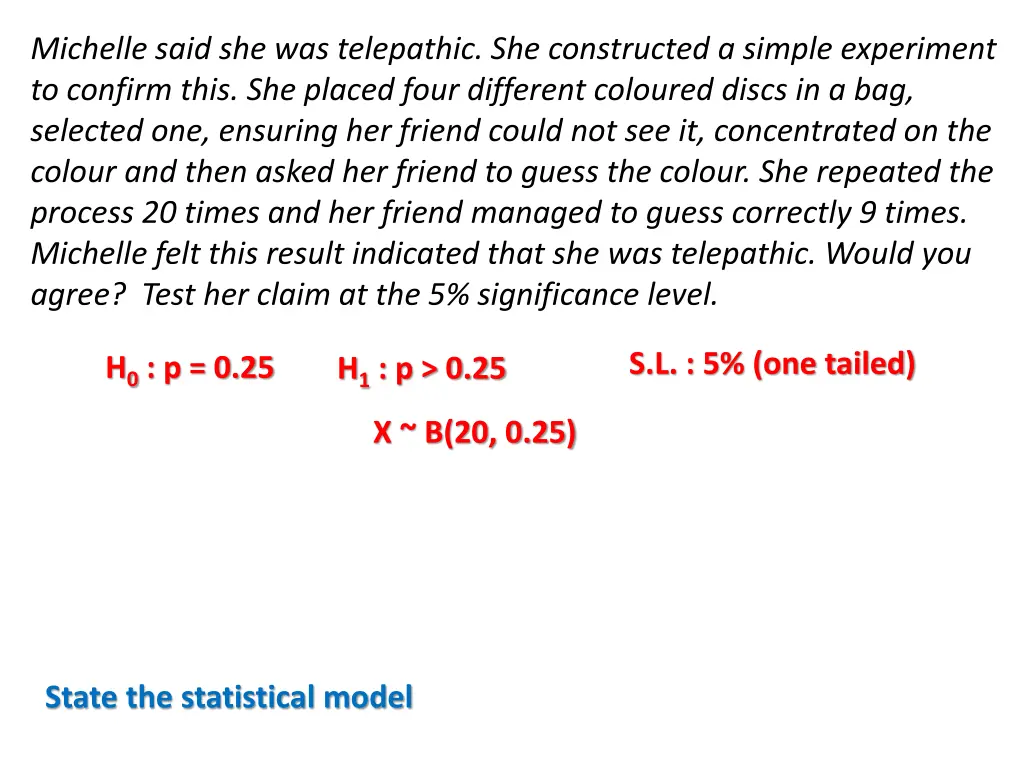 michelle said she was telepathic she constructed 3