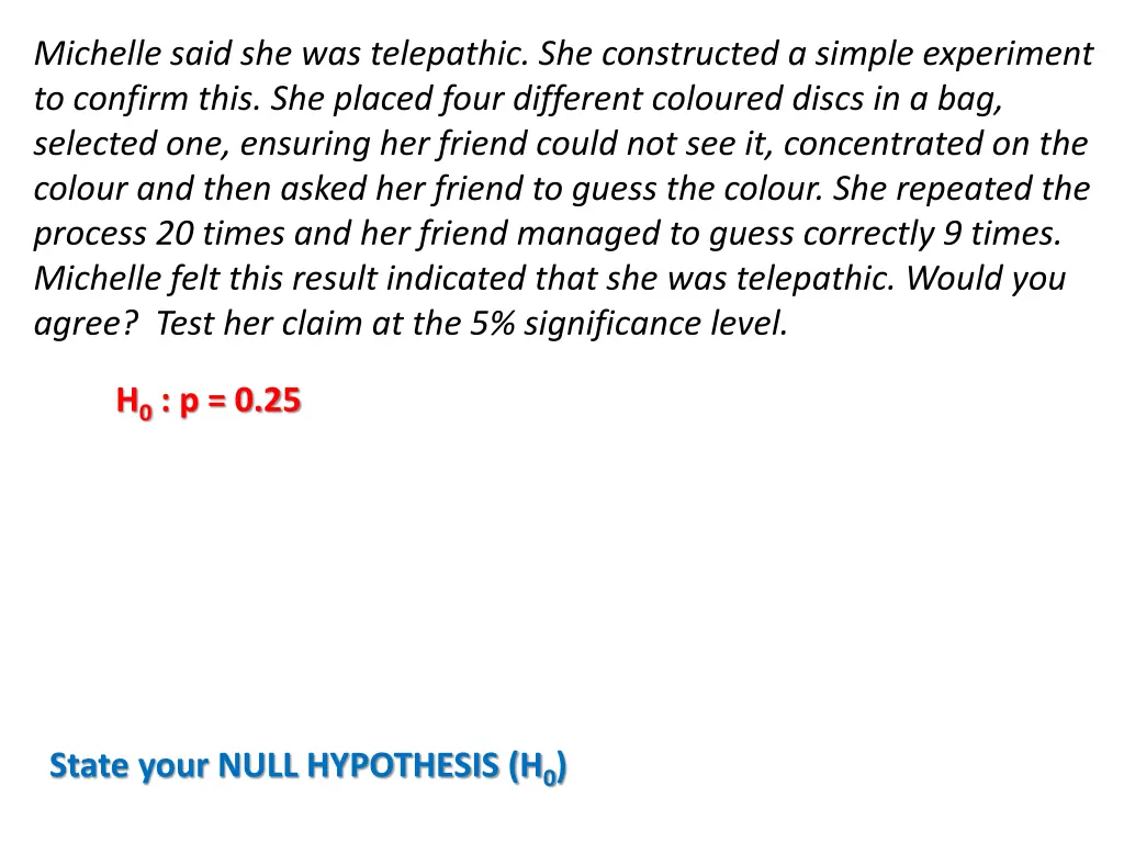 michelle said she was telepathic she constructed