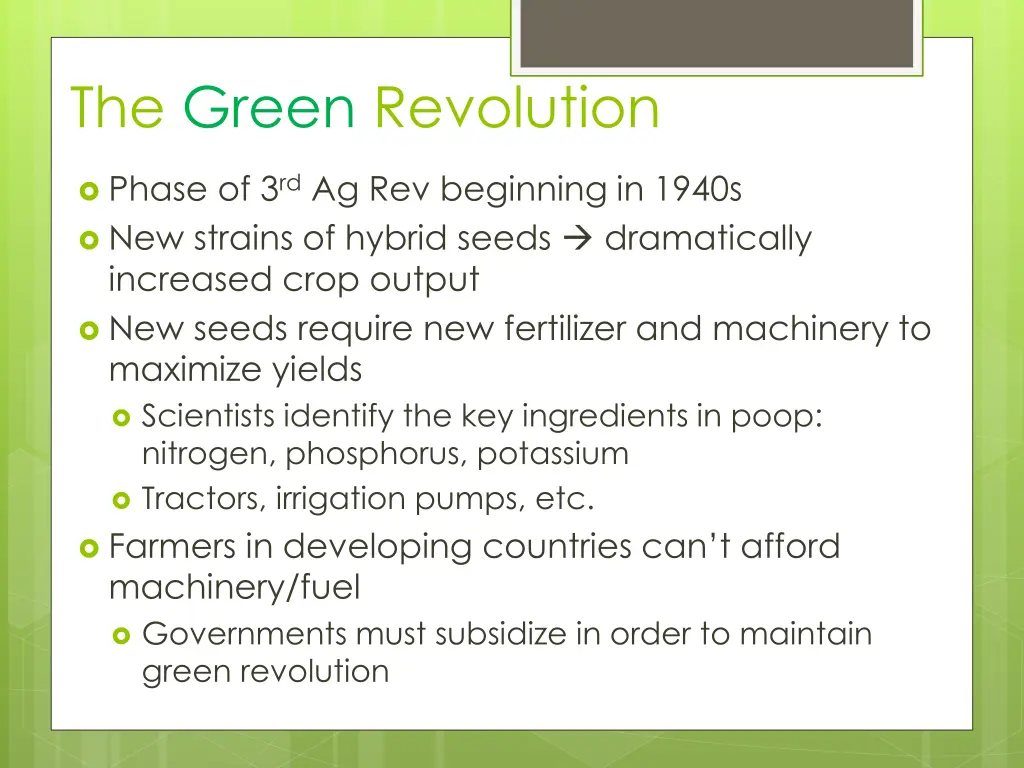 the green revolution
