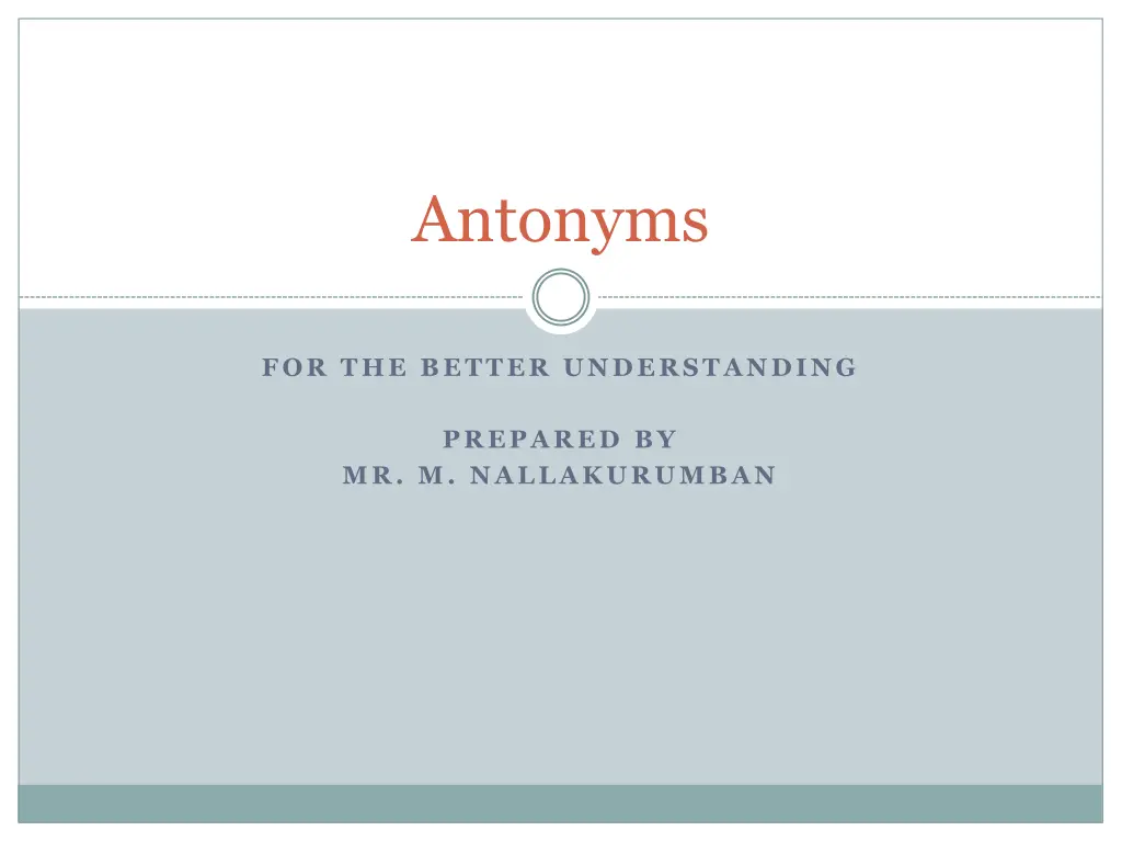 antonyms