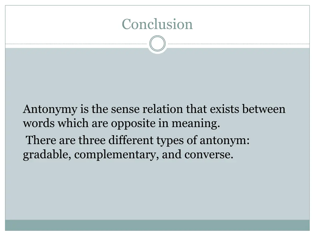 conclusion