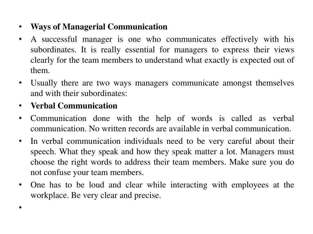 ways of managerial communication a successful