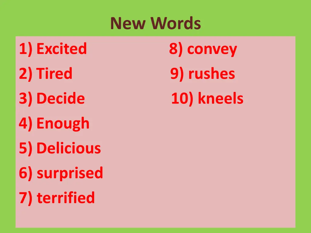new words