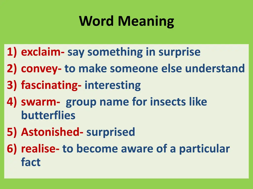 word meaning