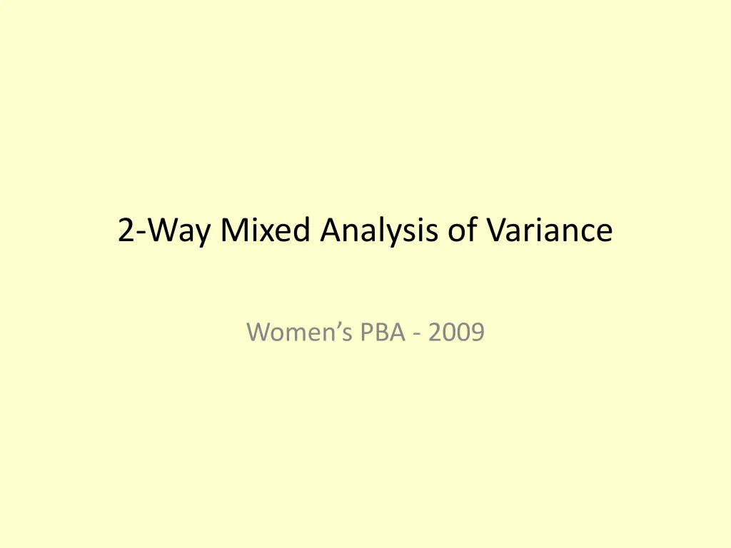 2 way mixed analysis of variance