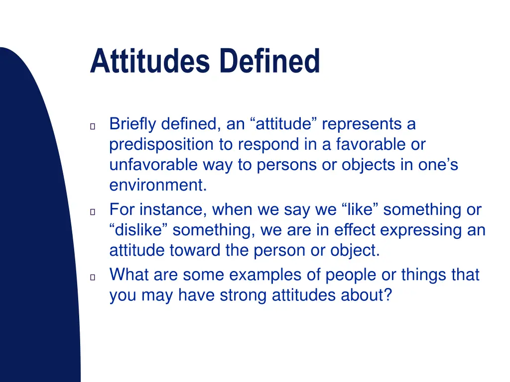 attitudes defined