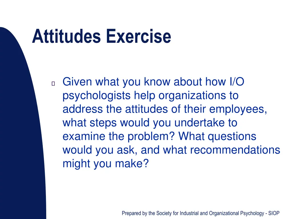 attitudes exercise