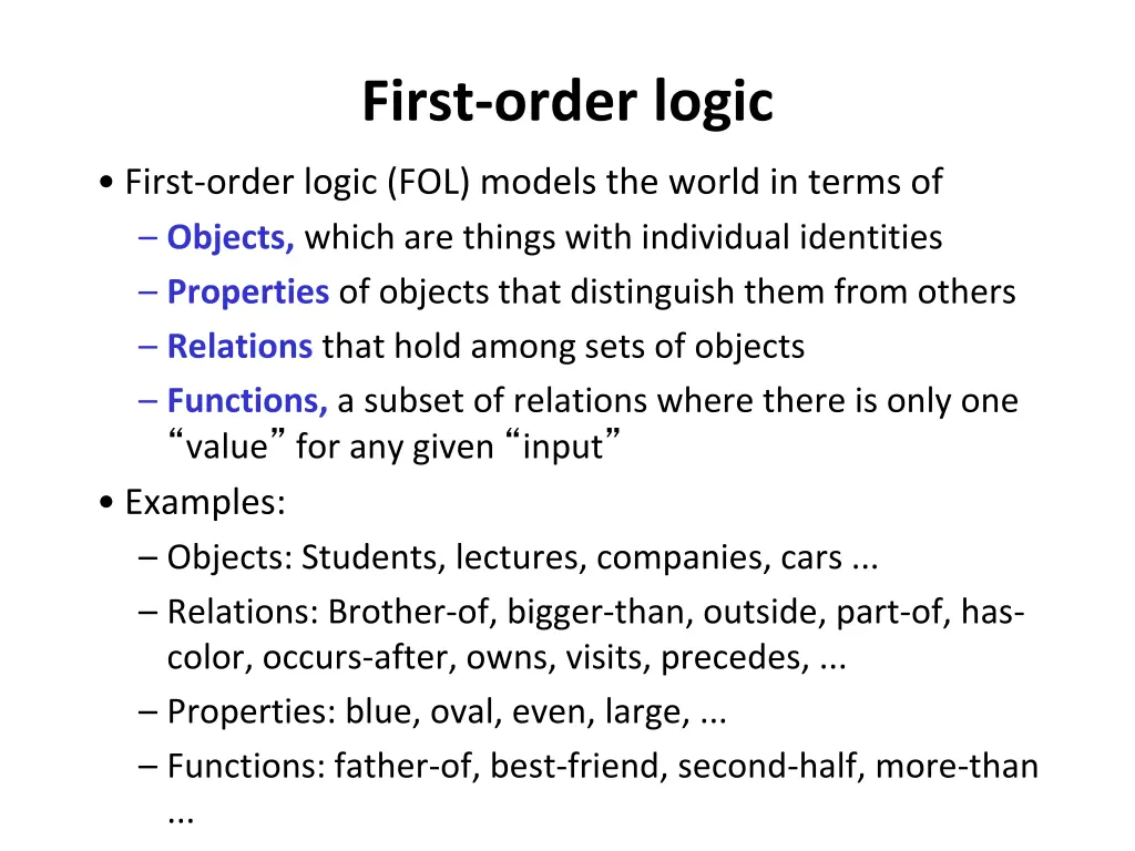 first order logic 1