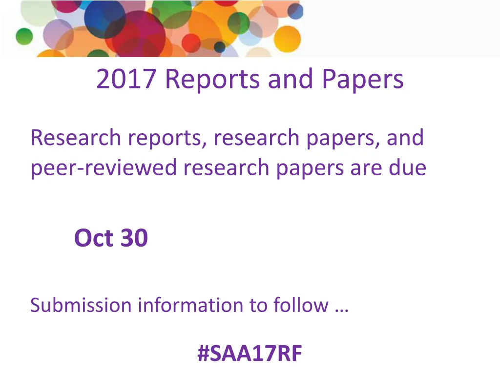 2017 reports and papers