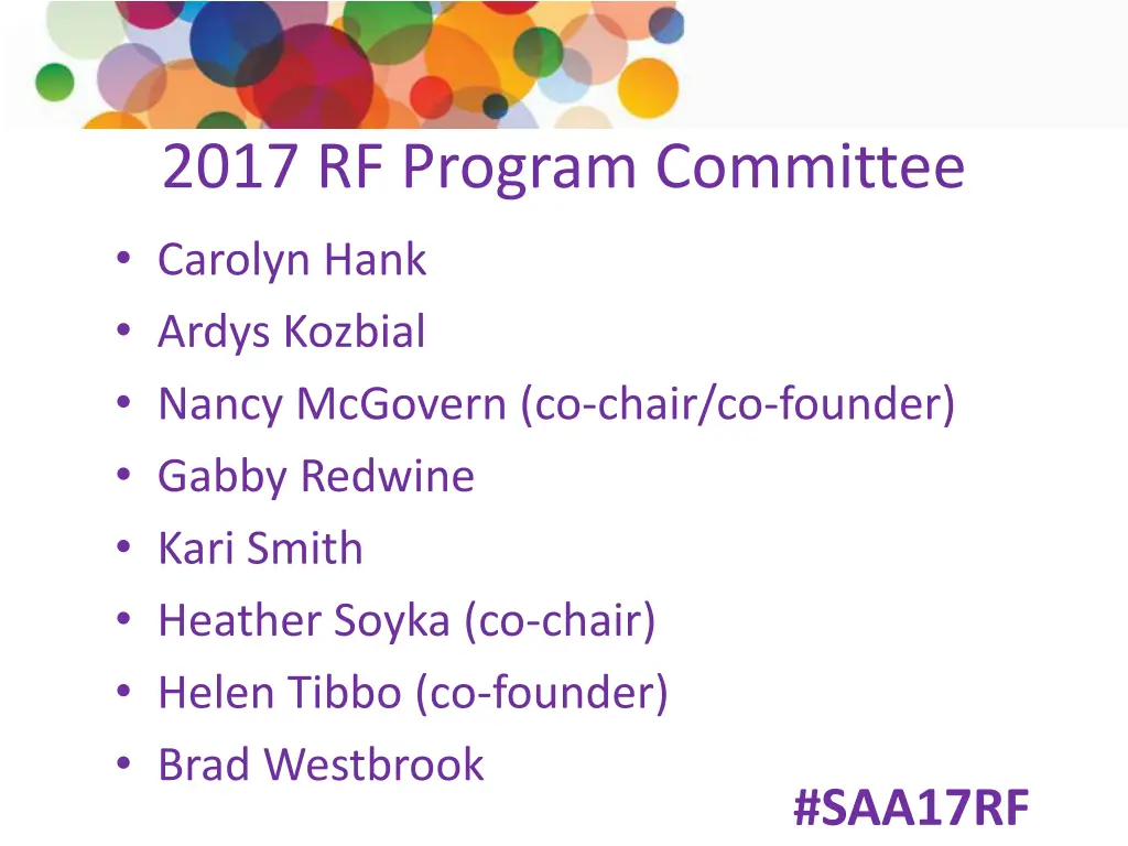 2017 rf program committee carolyn hank ardys