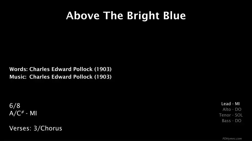 above the bright blue
