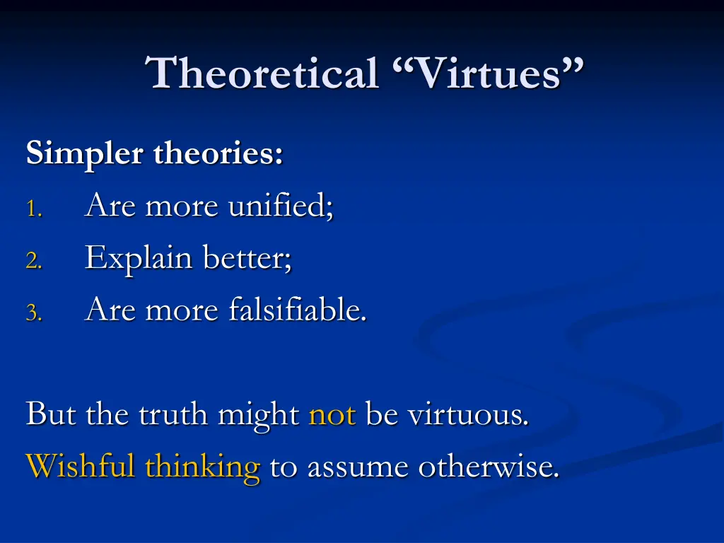 theoretical virtues