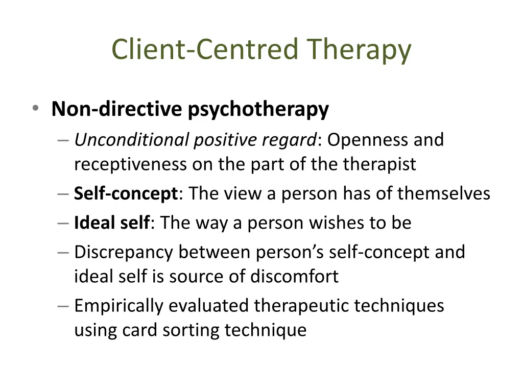 client centred therapy
