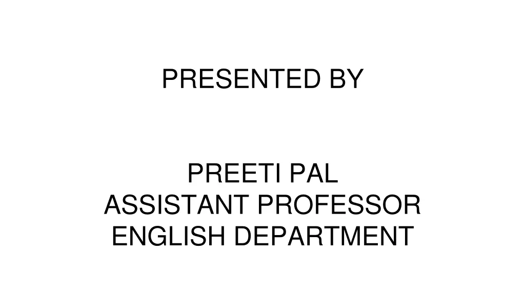 presented by