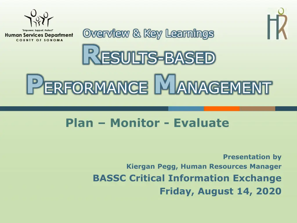 overview key learnings r esults based