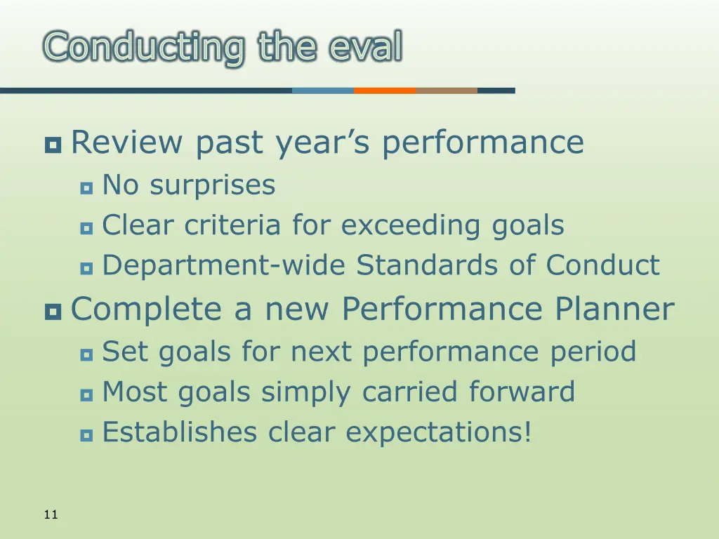 review past year s performance no surprises clear