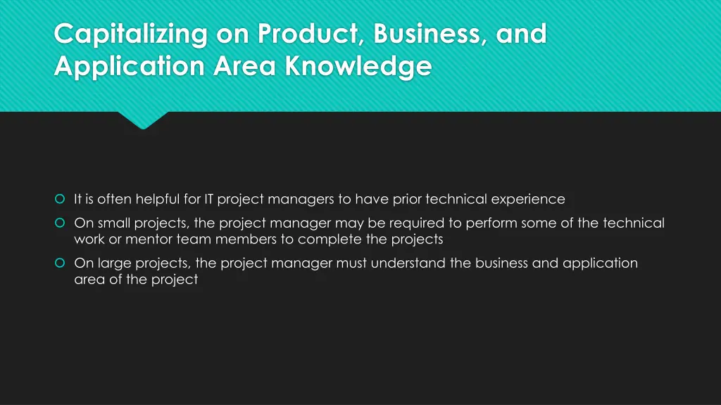 capitalizing on product business and application