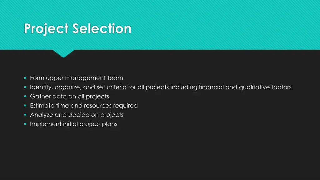 project selection