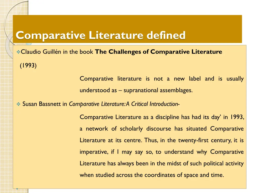 comparative literature defined