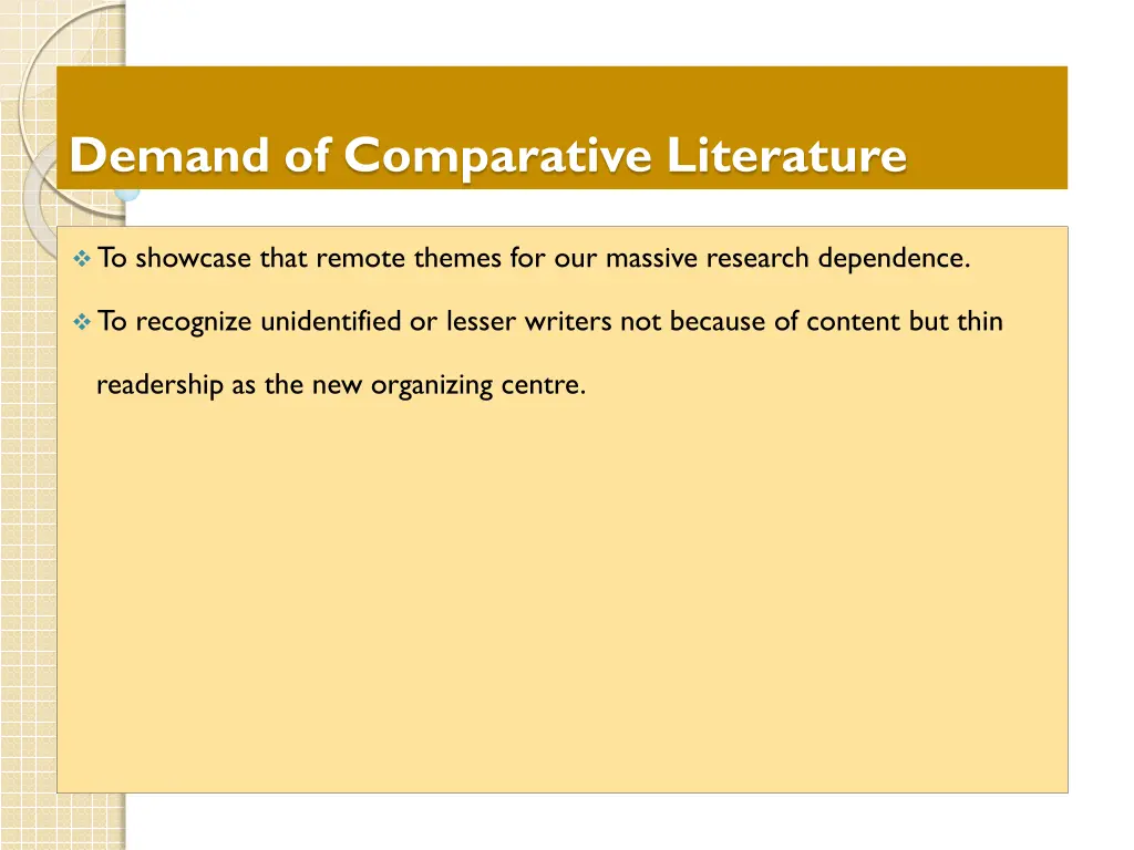 demand of comparative literature 1