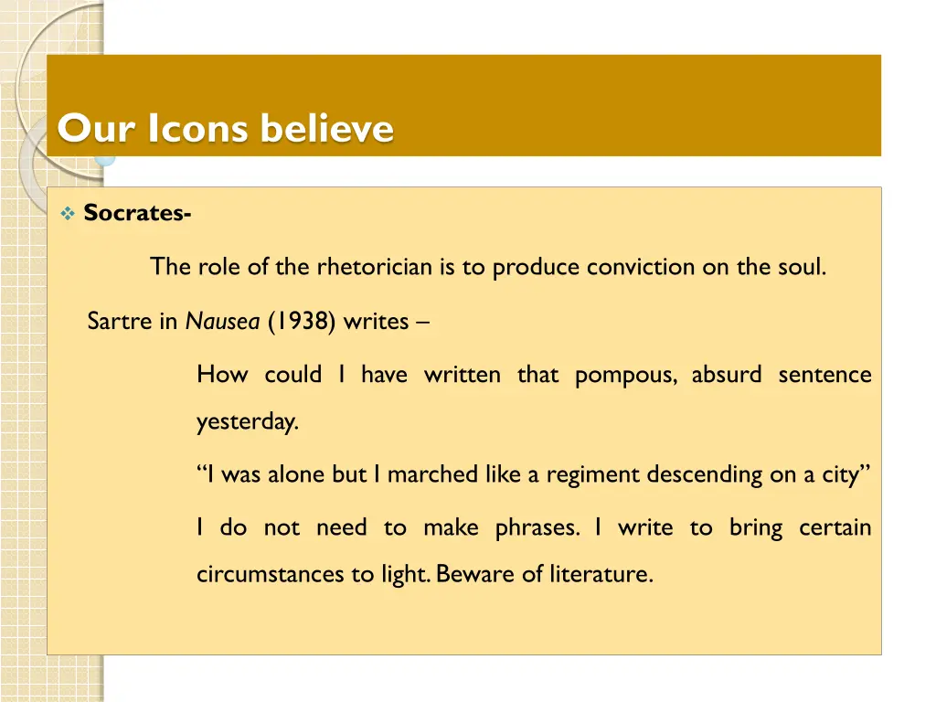 our icons believe