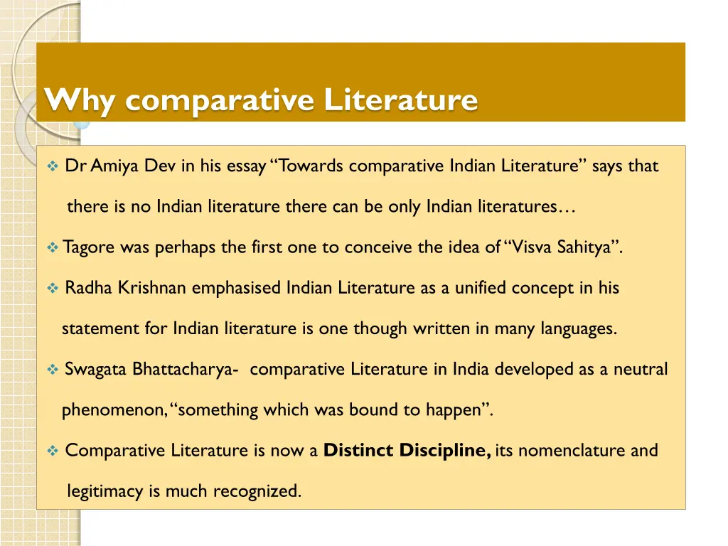 why comparative literature