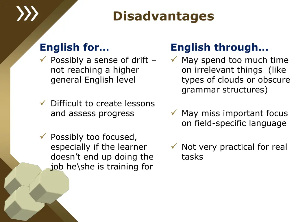 disadvantages