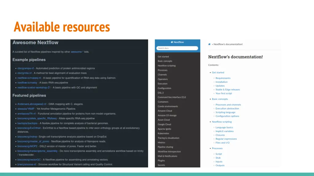 available resources