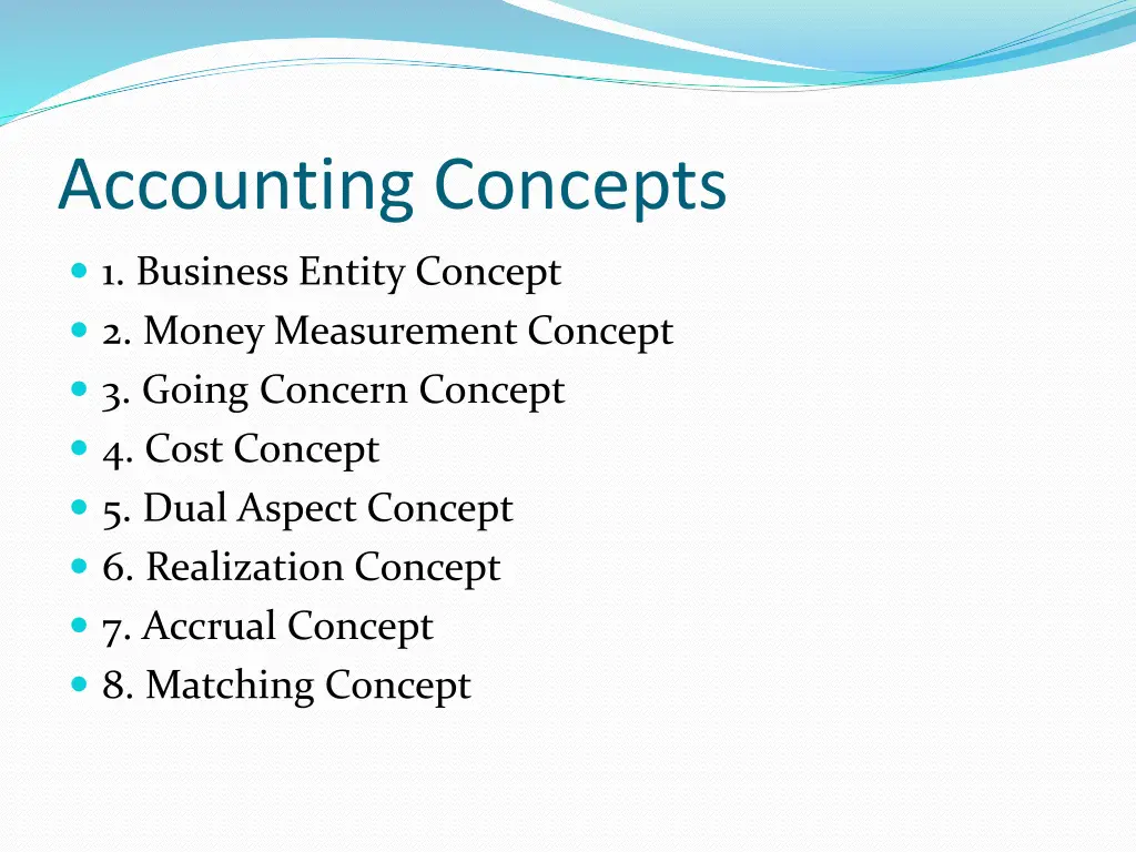 accounting concepts