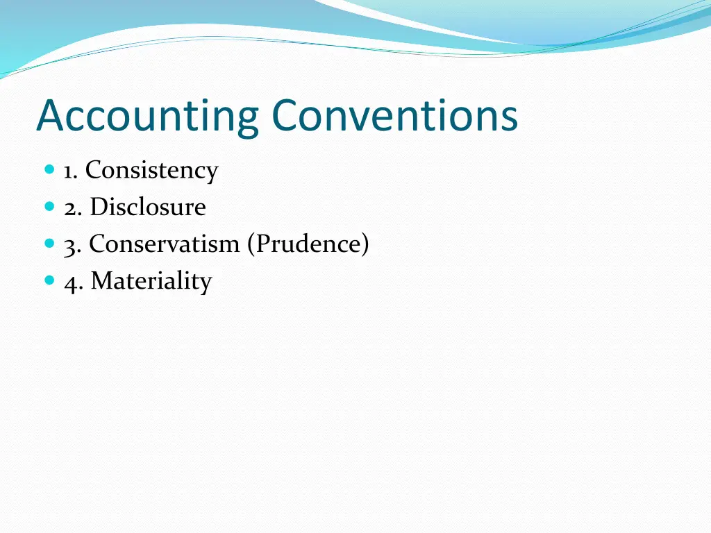 accounting conventions