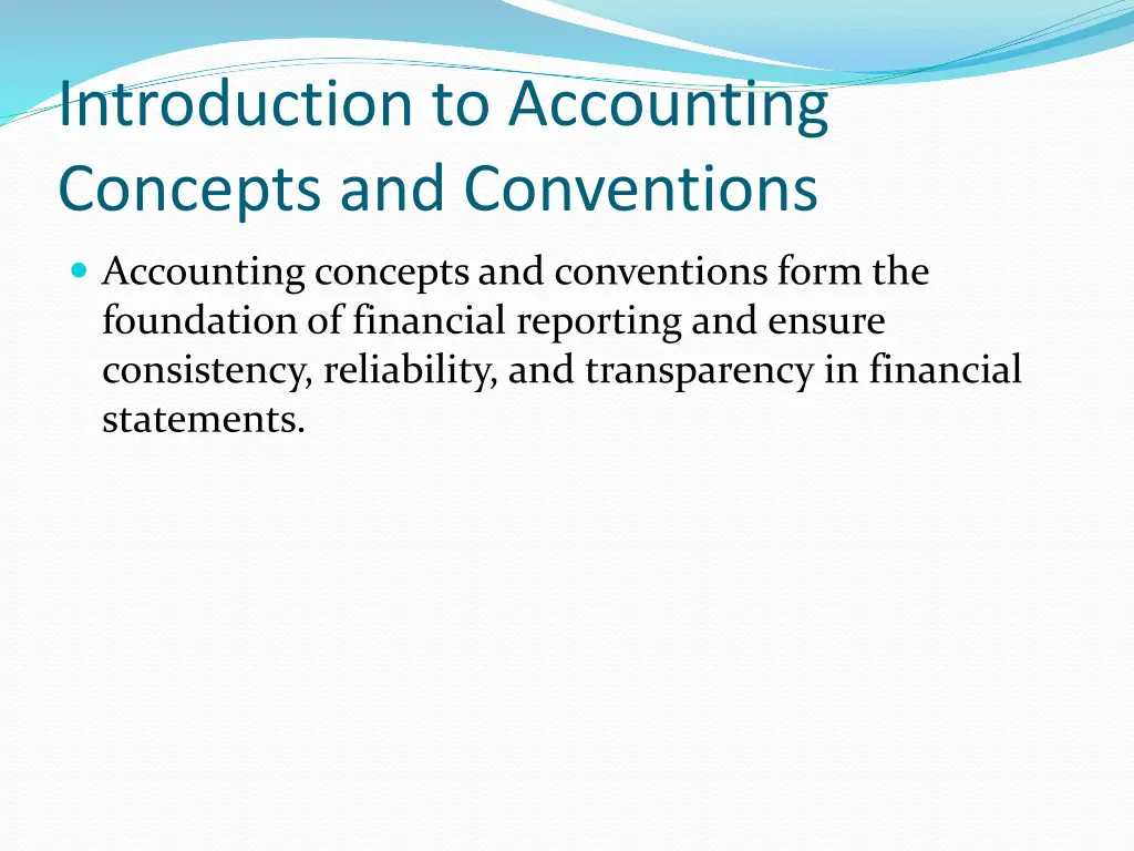 introduction to accounting concepts