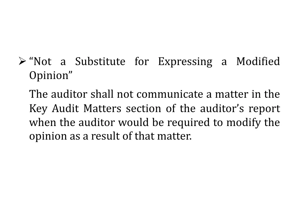 not a substitute for expressing a modified